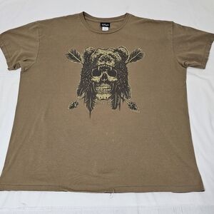 Nor-Cal NHS-INC Vintage Brown Skull Arrows Bear T-shirt Men's 2xl